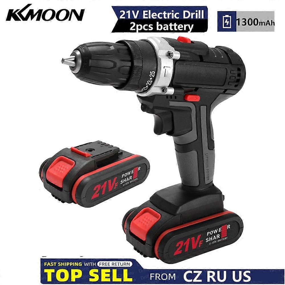 21V Electric Impact Cordless Drill 28N.m High-power Lithium Battery Wireless Screwdriver Hand Drills DIY Electric Power Tools
