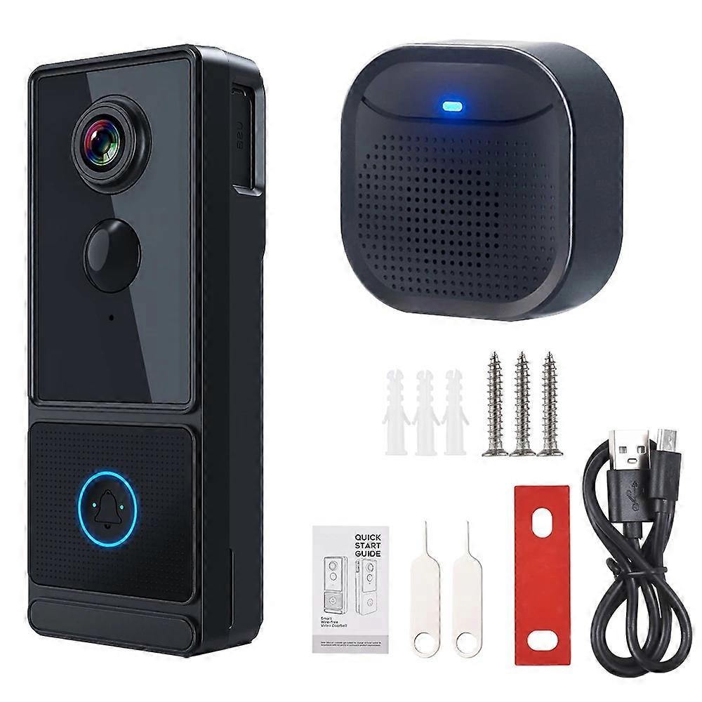 Smart Video Doorbell Camera Wireless with Chime Ringer 1080P HD Night Vision App Remote Control Smart Security Doorbell Camera