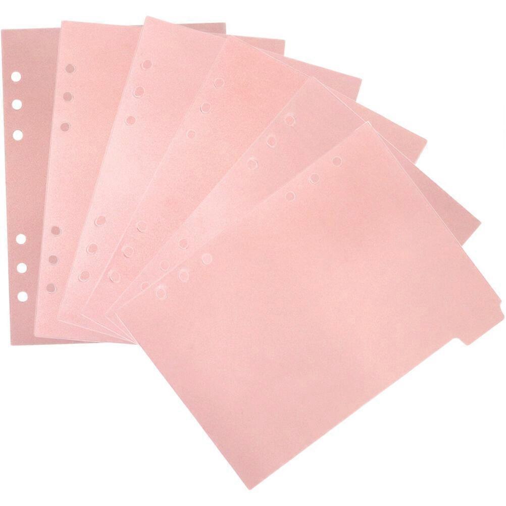 6Pcs Binder Dividers A5 Notebook Binder Dividers with Tabs Detachable Colored Page Markers