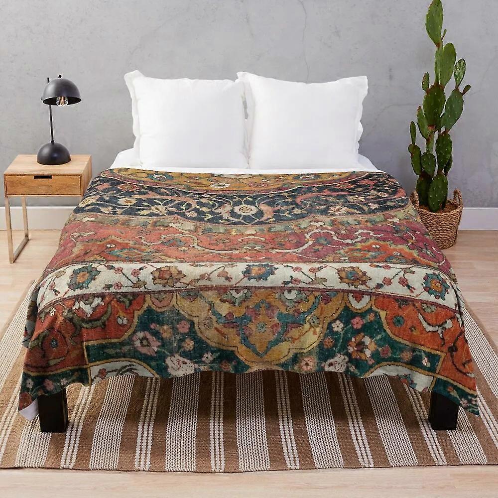 Bohemian Navajo pattern throw blanket plush cover blanket super soft comfortable light warm suitable for sofa bed Design 284