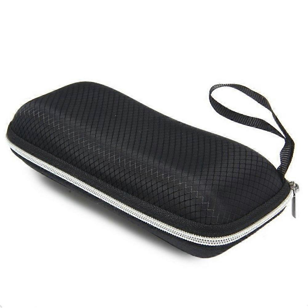 Portable Zipper Rectangle Grid Sunglasses Case Hard Eyewear Glasses Storage Box QinHai