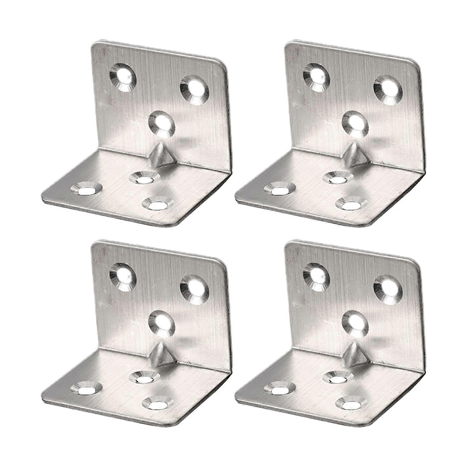 4 stk hjørnekoder 90 grader sterk bæreevne 6 hull rettvinklede hjørnebraketter for feste av QinHai