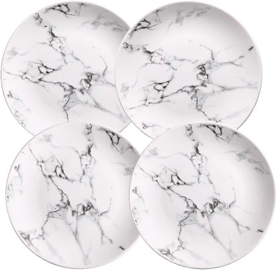 Conjunto de Placas de Porcelana Design de Mármore de 4 (8 polegadas)