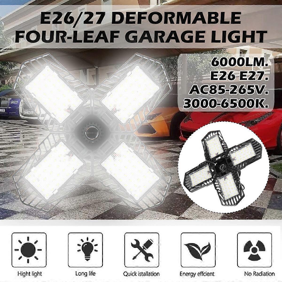 E26 / E27 Led Garage Light Bulb 2835smd Multifaceted Ceiling Foldable Workshop L