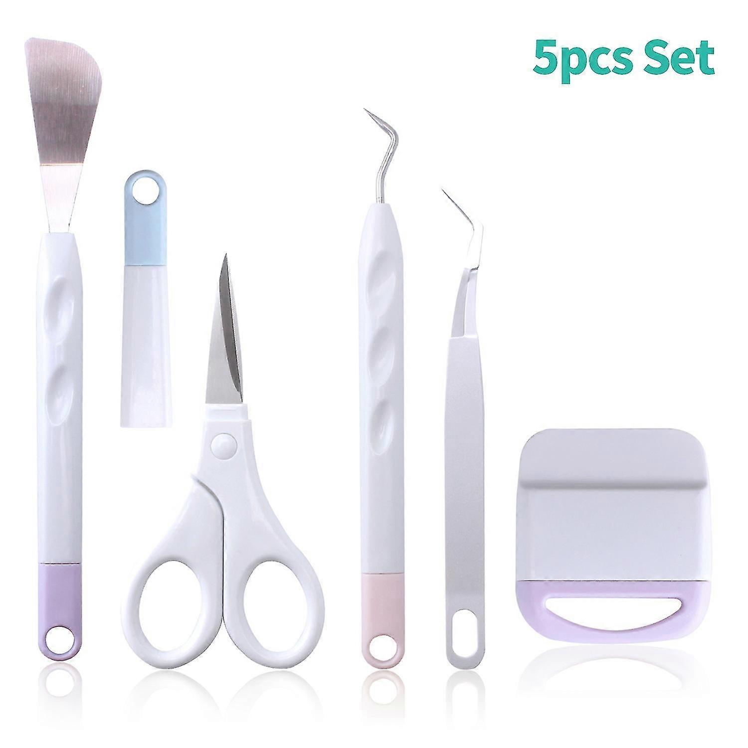 Basic Tool Set Vinyl Craft Weeding Tool with Weeder Scraper Spatula Tweezers Scissors Removal Tool K