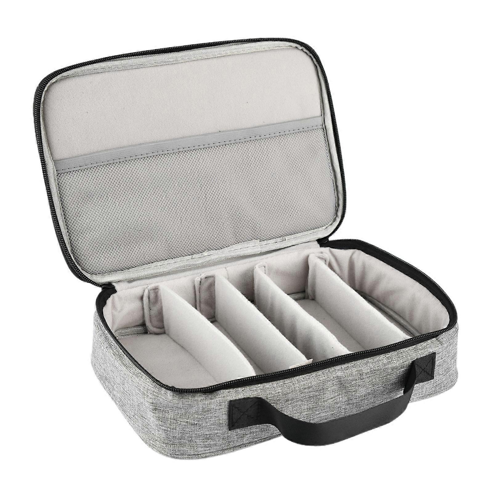 Travel Sunglasses Organizer Case Zipper Closure Large Capacity Multiple Compartments Soft Lining Eyeglasses Storage Organizer