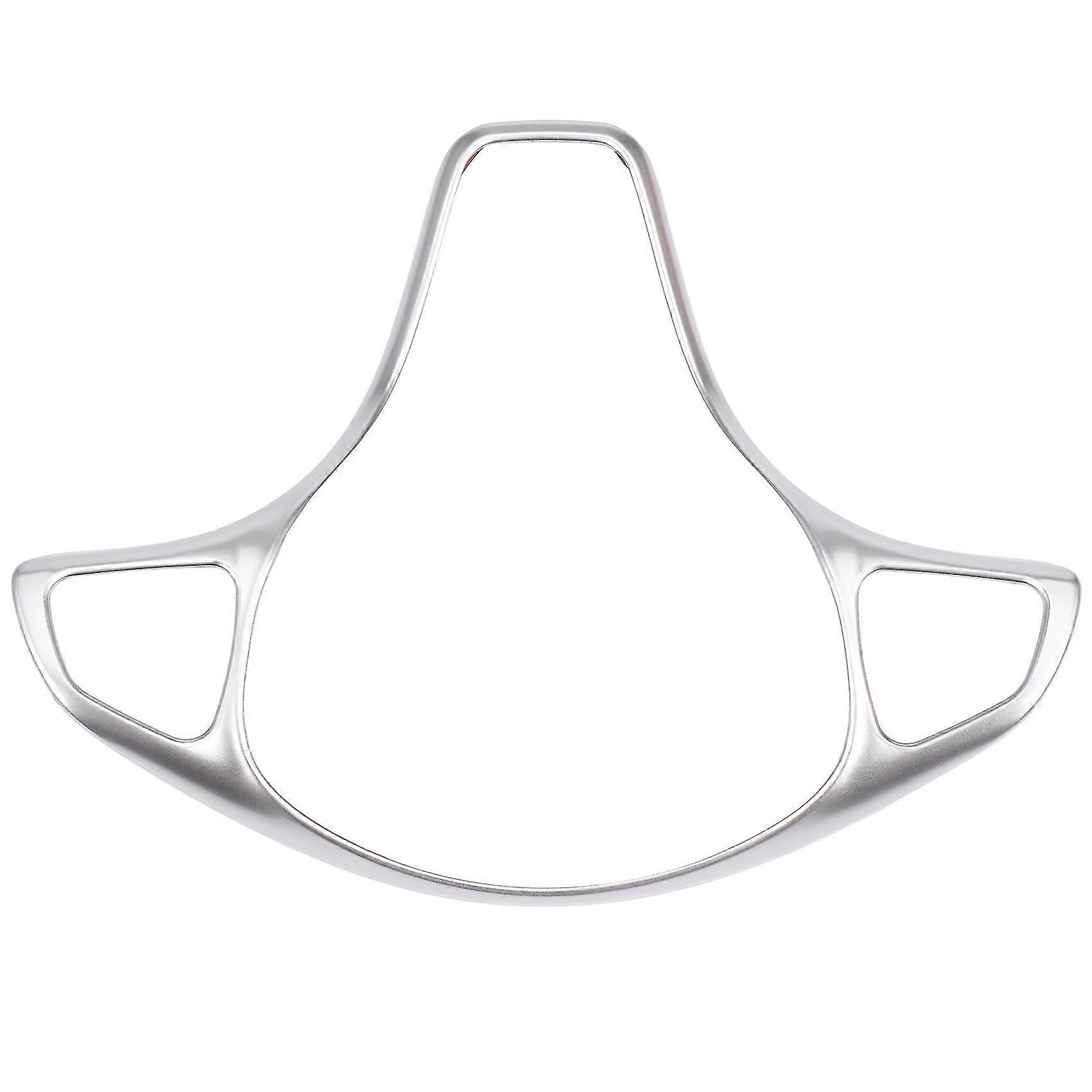 Car Steering Wheel Button Frame Trim Cover For 2017 Silver Chrome