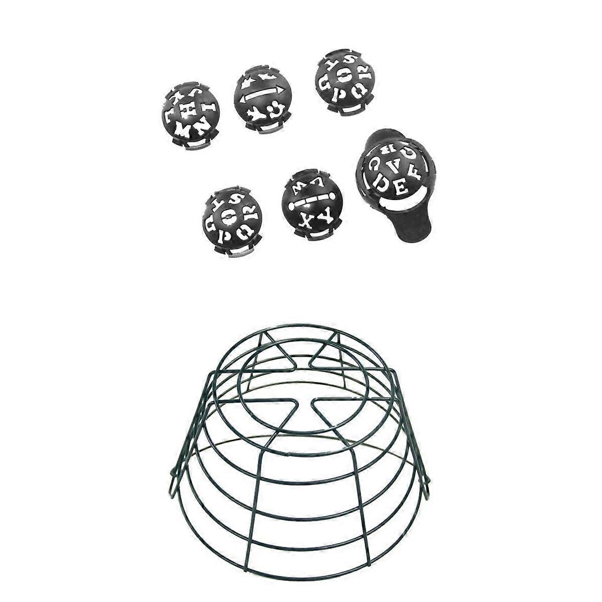 Golfball Metall Eimer Korb Behälter mit 6 in 1 Ball Line Marker Liner