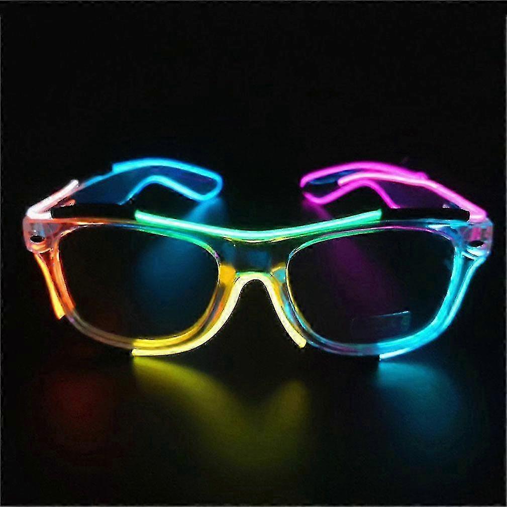 LED 8色バイザーメガネエルワイヤーメガネコスプレレイブフェスティバルハロウィーンバークラブパーティーのための眼鏡を点灯