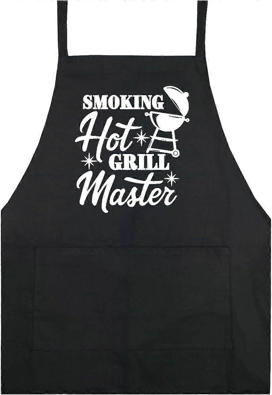 喫煙ホットグリルマスターエプロンキッチンクックグリルバーベキューシェフ男性女性ママお父さんグリルギフト食品ファス