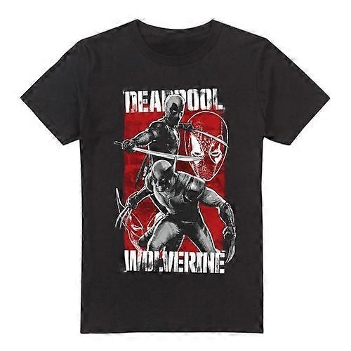 Deadpool & Wolverine Mens Fight T-Shirt