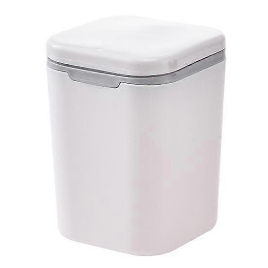 Modern Mini Trash Can Desktop Rubbish Bin with Flip Lid Large Capacity Detachable