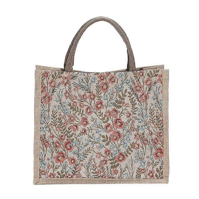 Simple Small Fresh Retro Handbag Linen Texture Commuter Bag Class Tutoring Handbag for Women