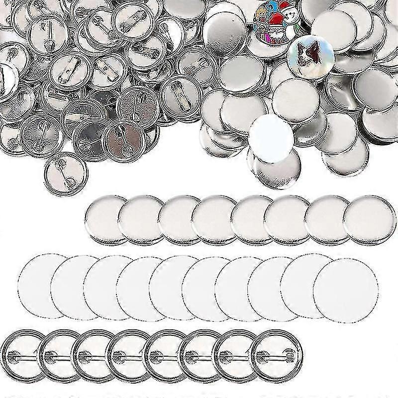 600 stk Blank Button Making Rekvisita 25mm / 1inch Back Button Pin Making Kit Metal Deler For Button M