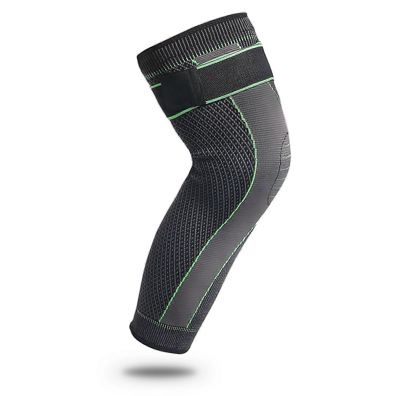 Single Knit Strap Compression Training Extended Knee Pads