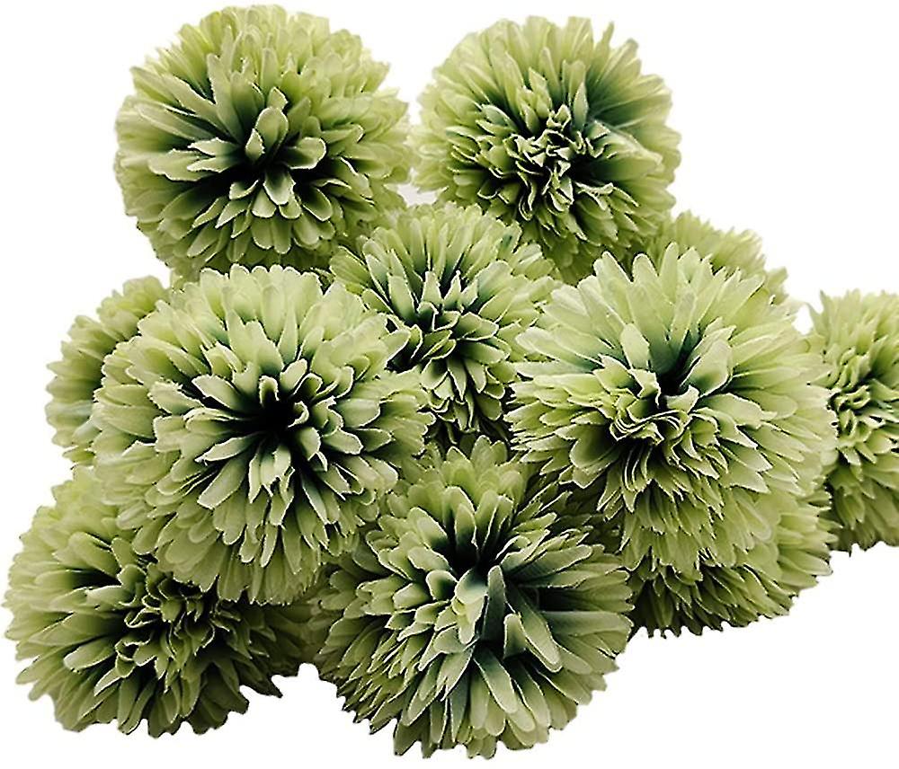 12pcs Artificial Chrysanthemum Ball Flowers With Silk Stems Hydrangea Arrangement Bouquet -blue