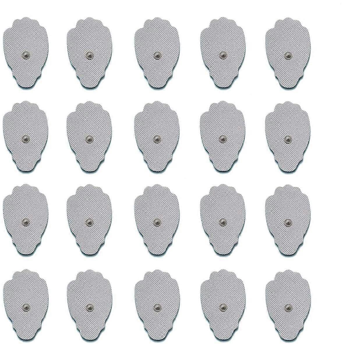 TENS/EMS Unit 20 Snap Tens Unit Electrode Pads Large Premium Replacement Tens Electrodes Reusable up to 25 Times per Electrode