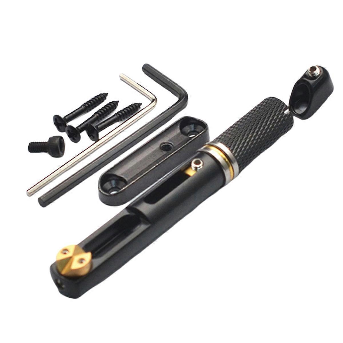 Saddle Headless Electric Guitar Bridge Tailpiece with Wrench for Headless Electric Guitar Black
