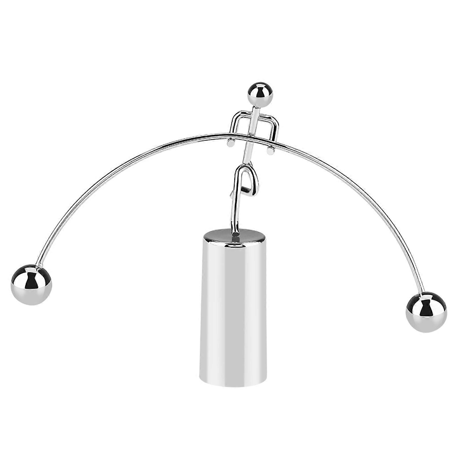 ミニニュートンのゆりかごバランスボール物理学クラシックサイエンス楽しいオフィスデスクおもちゃ、スライバー