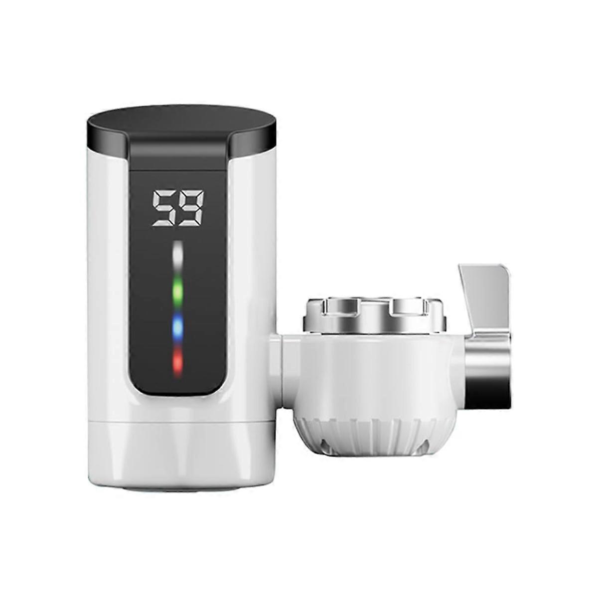 Hot Water Heater Faucet Large Screen Dynamic Digital Display for Bathroom Kitchen Hot Water Heater Eu Plug