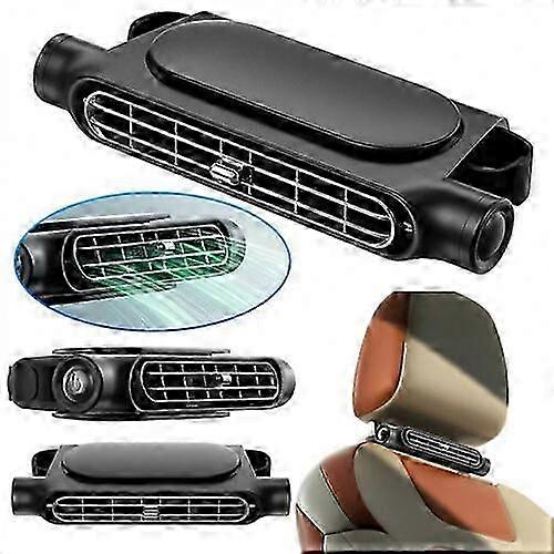 in Car Rear Seat USB Plug-In Twin Turbo 3-Speed Car Rear Headrest Seat Bladeless Fan