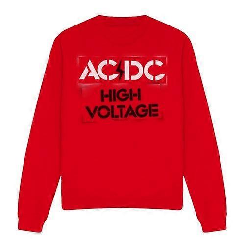 AC/DC Unisex Adult High Voltage Stencil Sweatshirt
