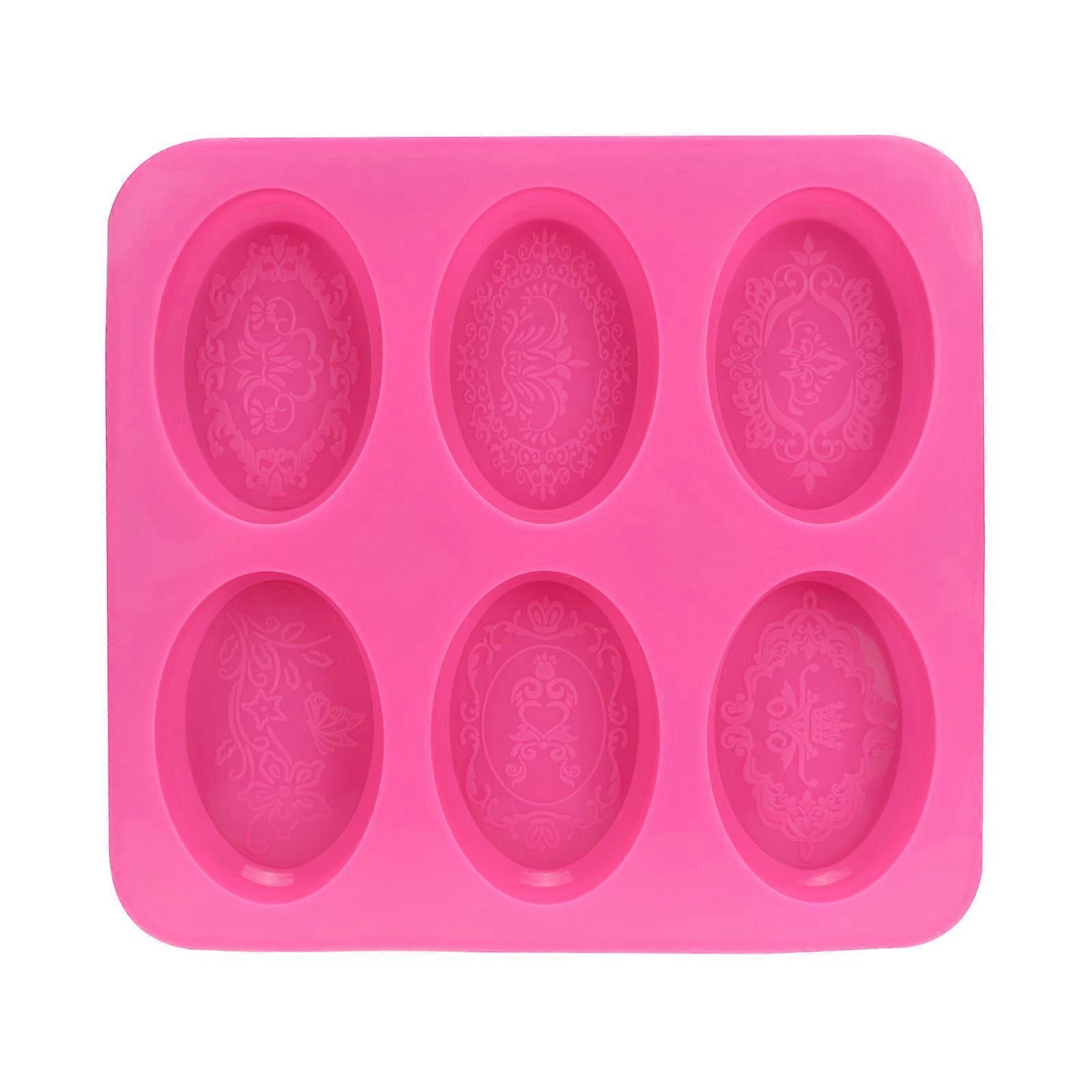 Oval Soap Molds - Six Consecutive Lace Pattern Molds