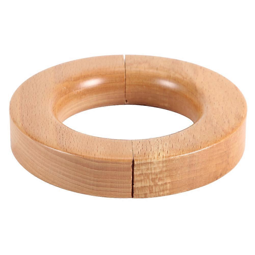 Magnetic Curtain Tiebacks - Solid Wood Round Ring Buckle DIY Binding Drapery Holdbacks