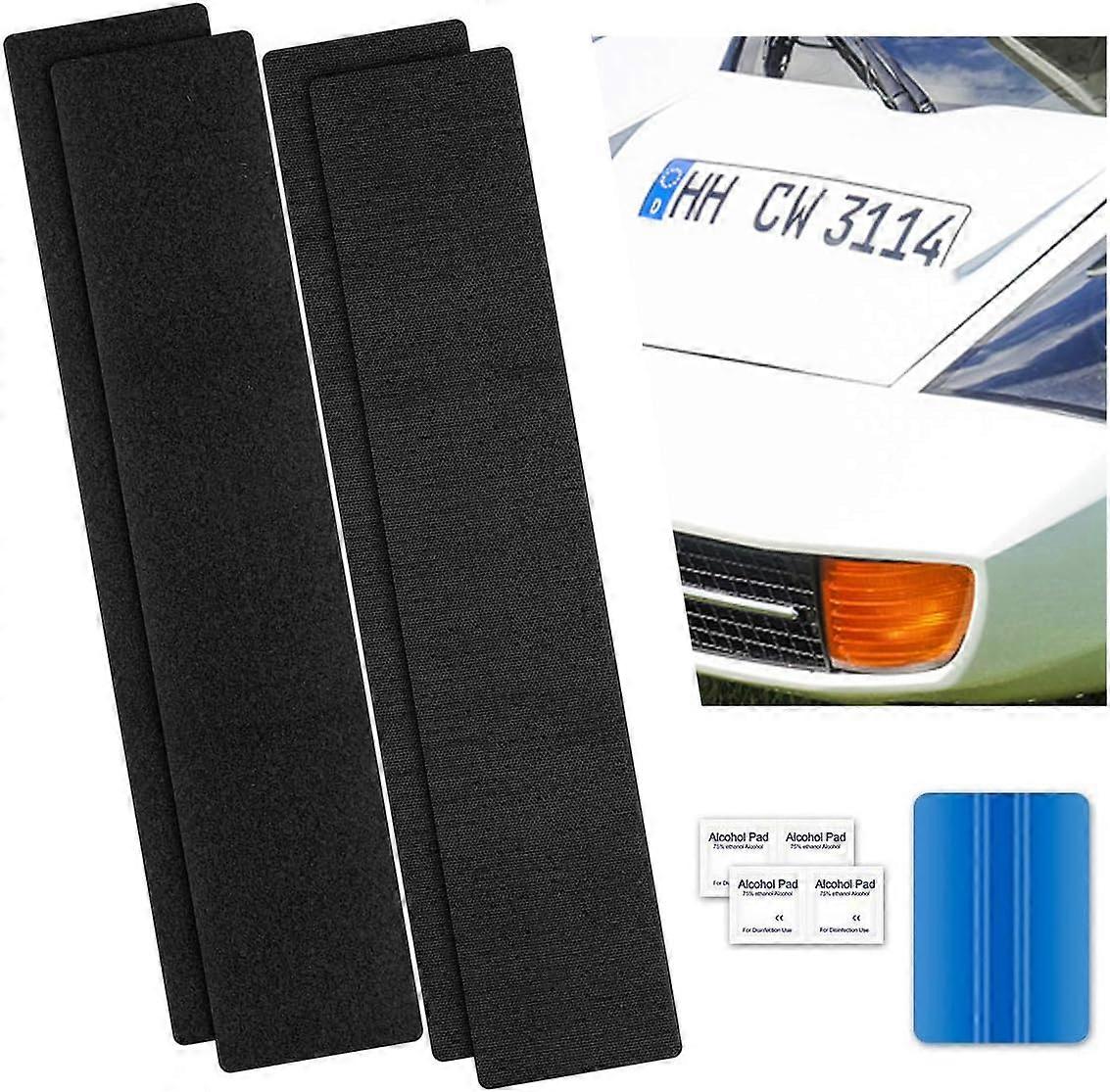 Reusable Nylon Hook Loop License Plate Bracket, Non-Adhesive Sew On for Easy Installation Without Screws, Heavy Duty Industrial Strength for Long