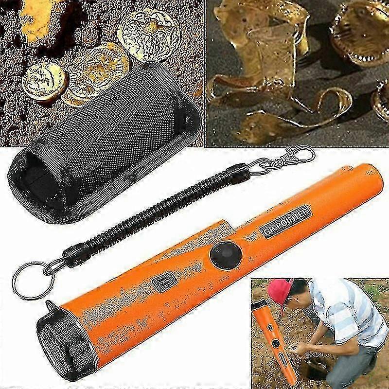 Auspicious-handheld Metal Detector 360 Side Detection With Led Pinpoint Metal Detector Scanner, Yellow, 230 X 40 X 40 Mm