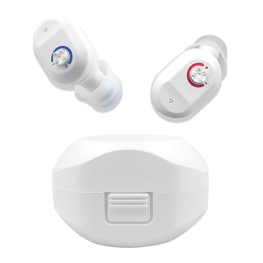 Hearing Aids Rechargeable Digital Chip Hearing Amplifier for Seniors Adults with Noise Reduction Perfected Ergonomics White