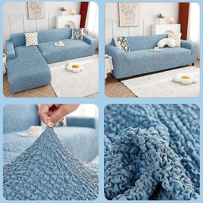 Japanese-style Cream Bubble Stretch All-inclusive Thickened Sofa Cover Four Seasons Universal Anti-cat Scratch Sofa Cushion
