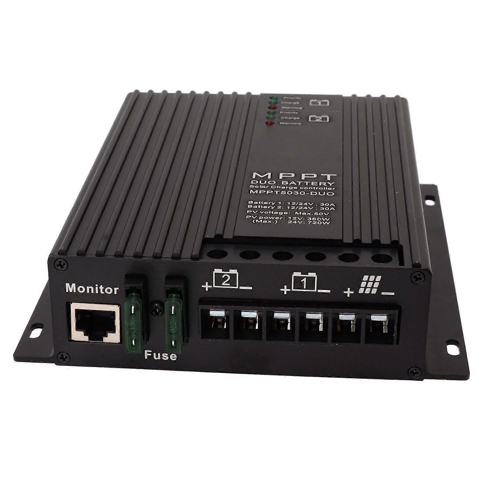 Solar Charge Controller Aluminum Alloy Intelligent Bluetooth Battery Charging Regulator