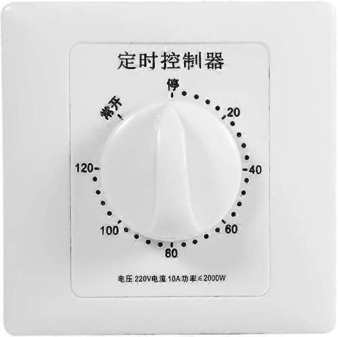AC 220V High Performance Pump Timer Switch Electronic Control Mechanical Countdown Timer Socket Time Switch 86 Panel(120min)