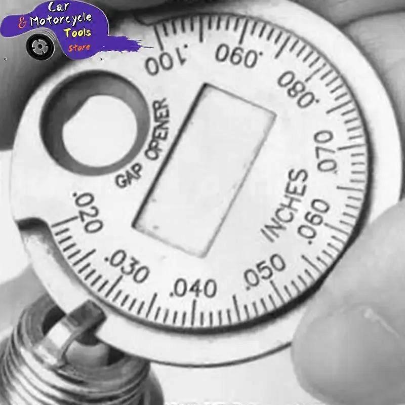 1pc Coin- Type 0.6-2.4mm Spark Plug Gap Gauge Measurement Tool Range Spark Plug Gage Caliber Measuring Tool