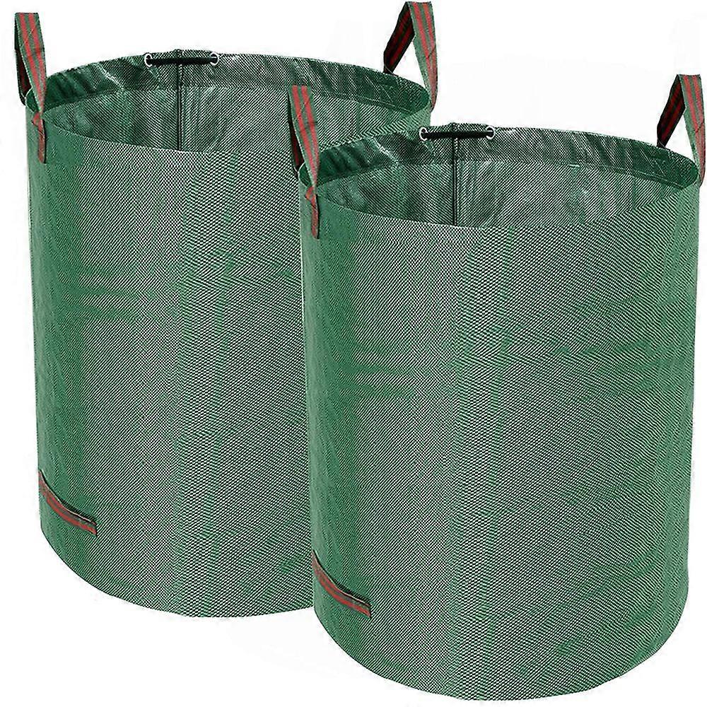 Norjews Garden Sack, Garden Waste Sack Made From Robust Waterproof Polypropylene Fabric (PP), Self-Standing And Foldable Leaf Sacks Incl. Gift: 1 Pair