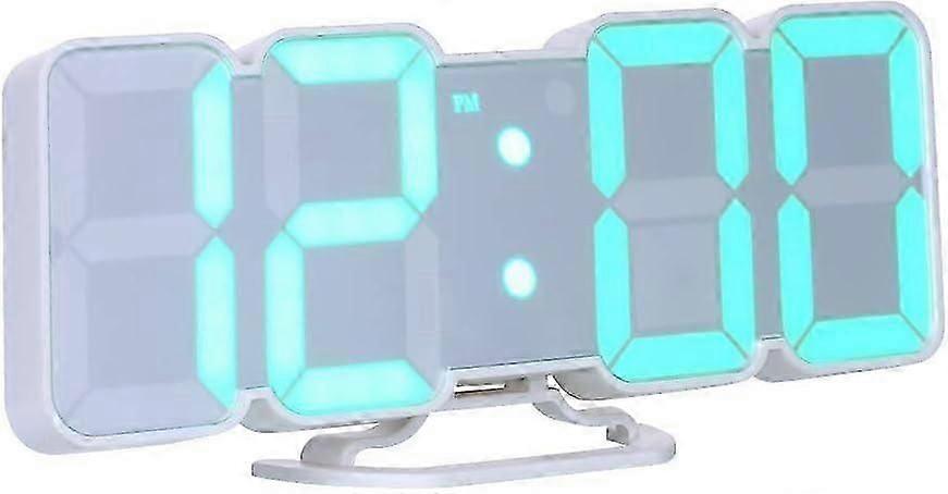3D LED Wall Clock Electronic Digital Alarm Clock USB Wireless RGB Display Alarm Clock Time/Temperatu