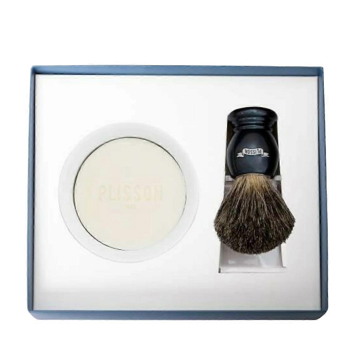 Nacre grijs scheren Box-bol/zeep/Blaireau en stand