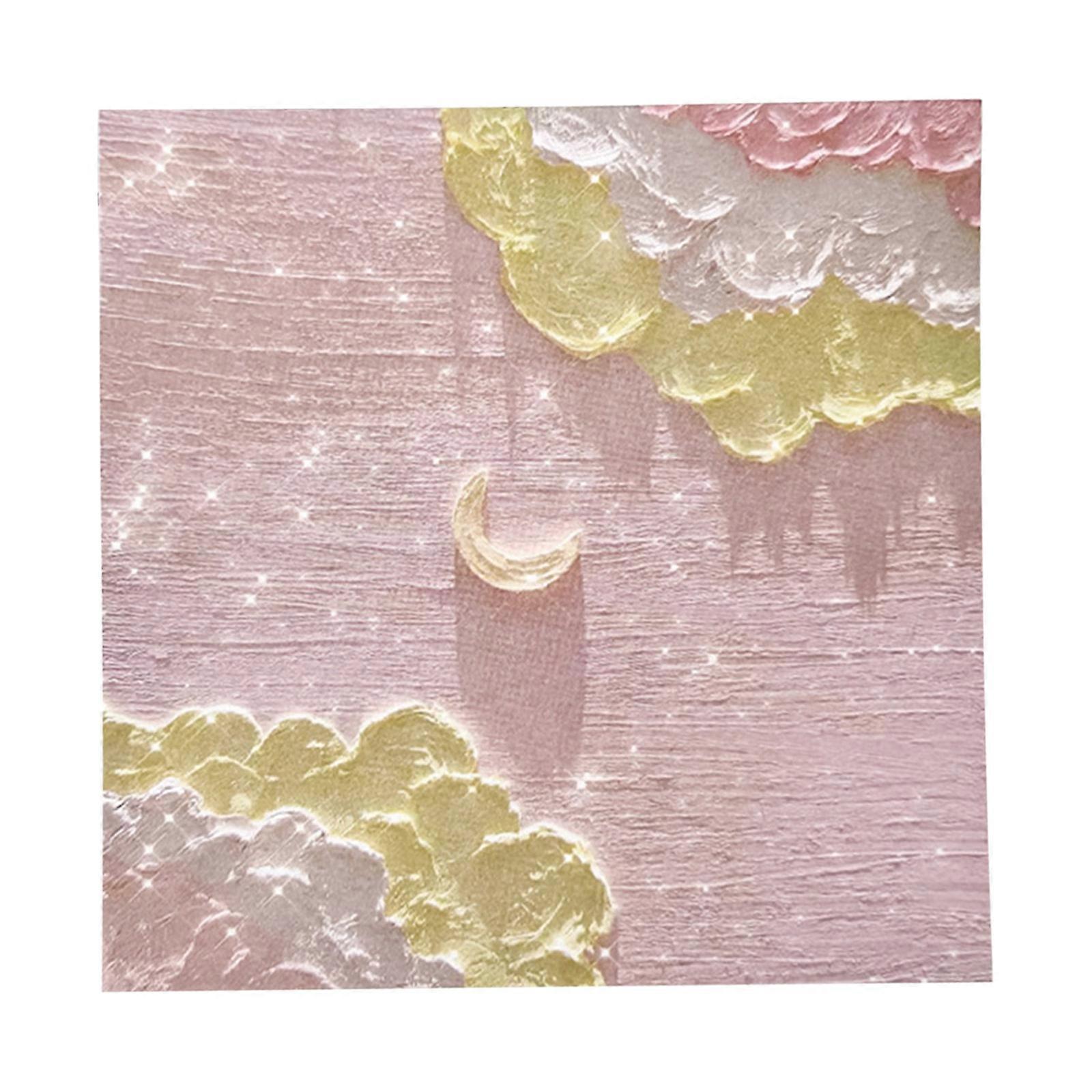 Lovely Stickier Note Simple Memos Pad Easy to Write Multifunctional Note Pad Oil Painting Landscape Stickier Notes