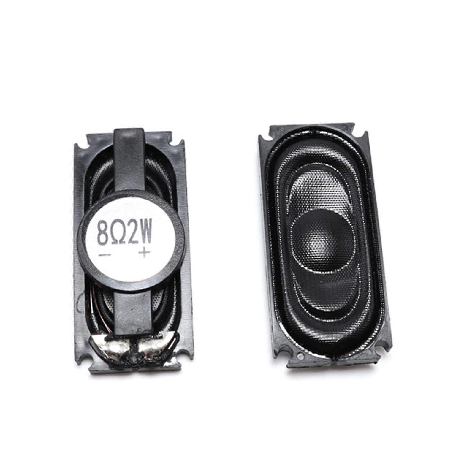2Pcs/set Notebook Speaker 1635 Rectangle Loudspeaker 8Ω 2W Black Speaker 2.2 kHz Frequency Response  Black