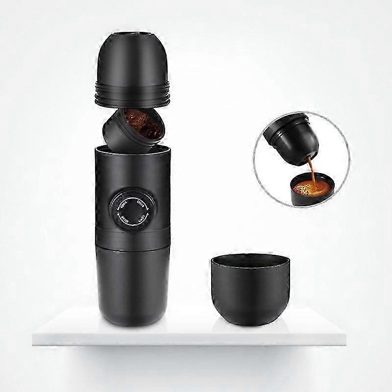 Portable coffee maker, 70 ml manual coffee maker, mini coffee maker with ground coffee, portable, espresso machine Manual coffee maker, for camper van