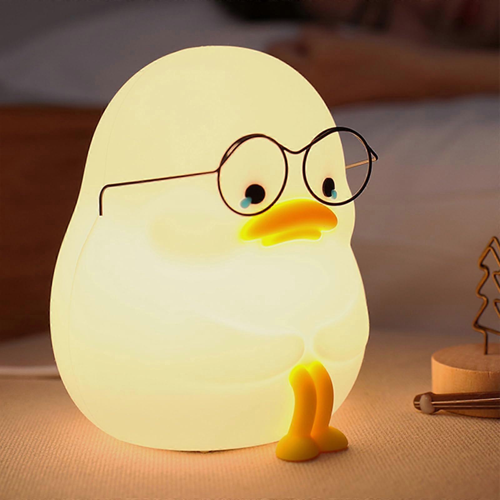 Night Light Duck LED Light Warm White Animal Lamp with Multi-Color Changing for Bedroom