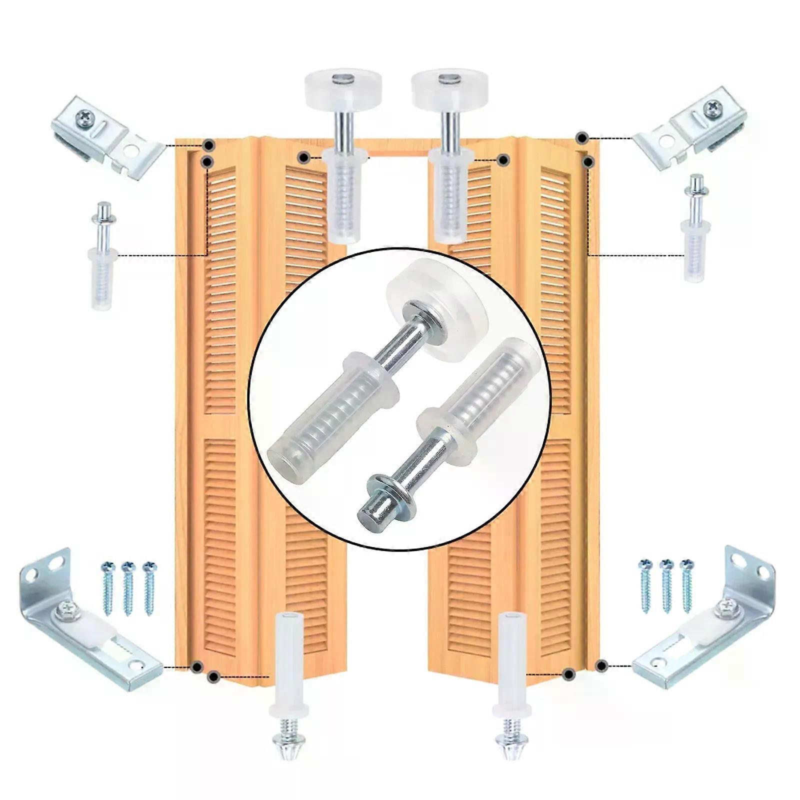 דלתות אקורדיון ערכת חומרה לדלת דו-קיפול ערכת חומרה לדלת ארון מדריך דלת התקנת גלגל ציר עליון