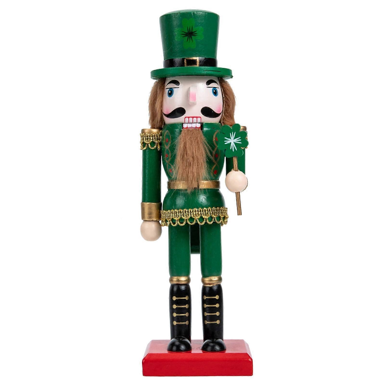 10 Inch Green Irish Nutcracker Home for Table Fireplace Decoration