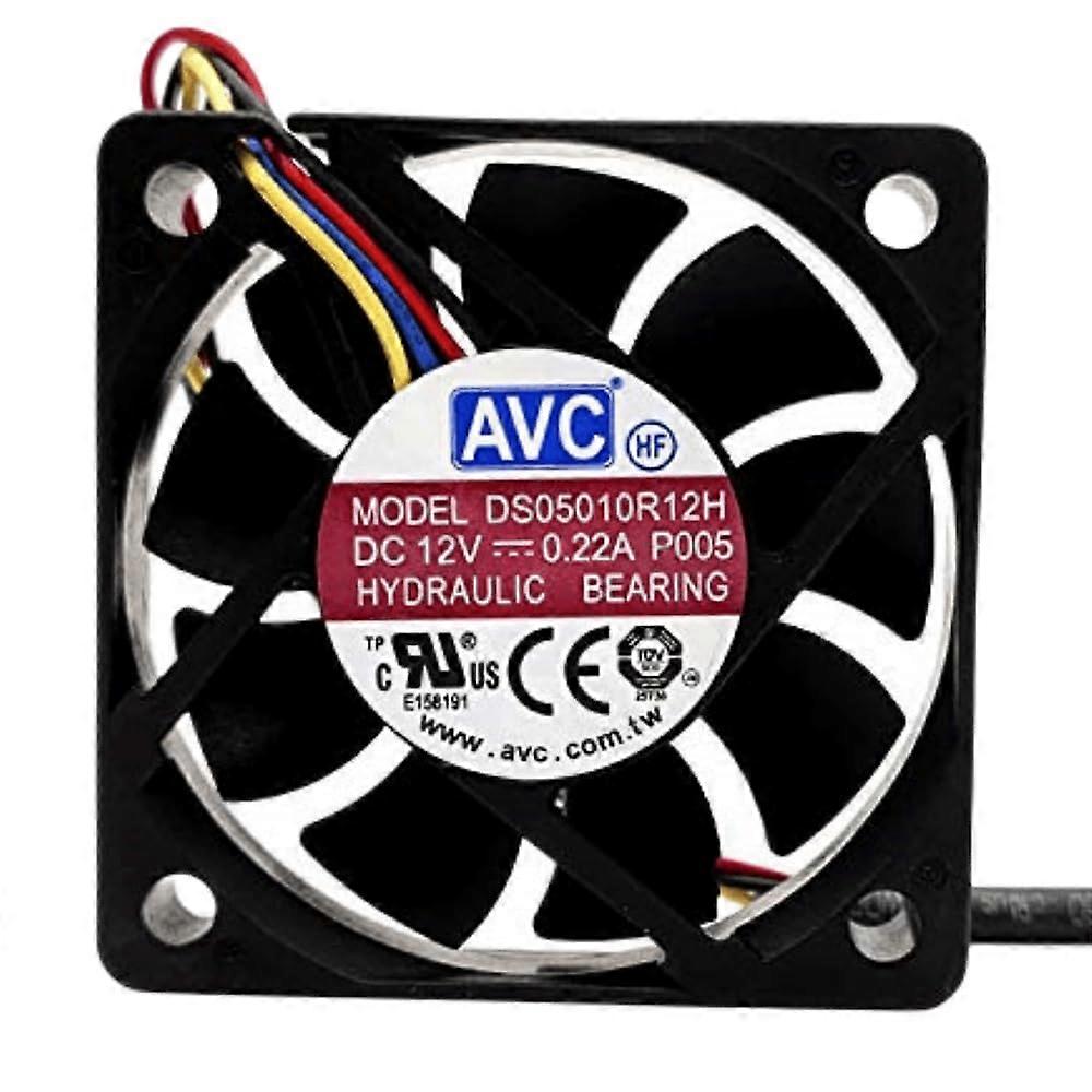 DS05010R12H 50MM 12V 0.22A 4-Wire Cooling Fan for 5010 Applications - High Performance 5CM Fan