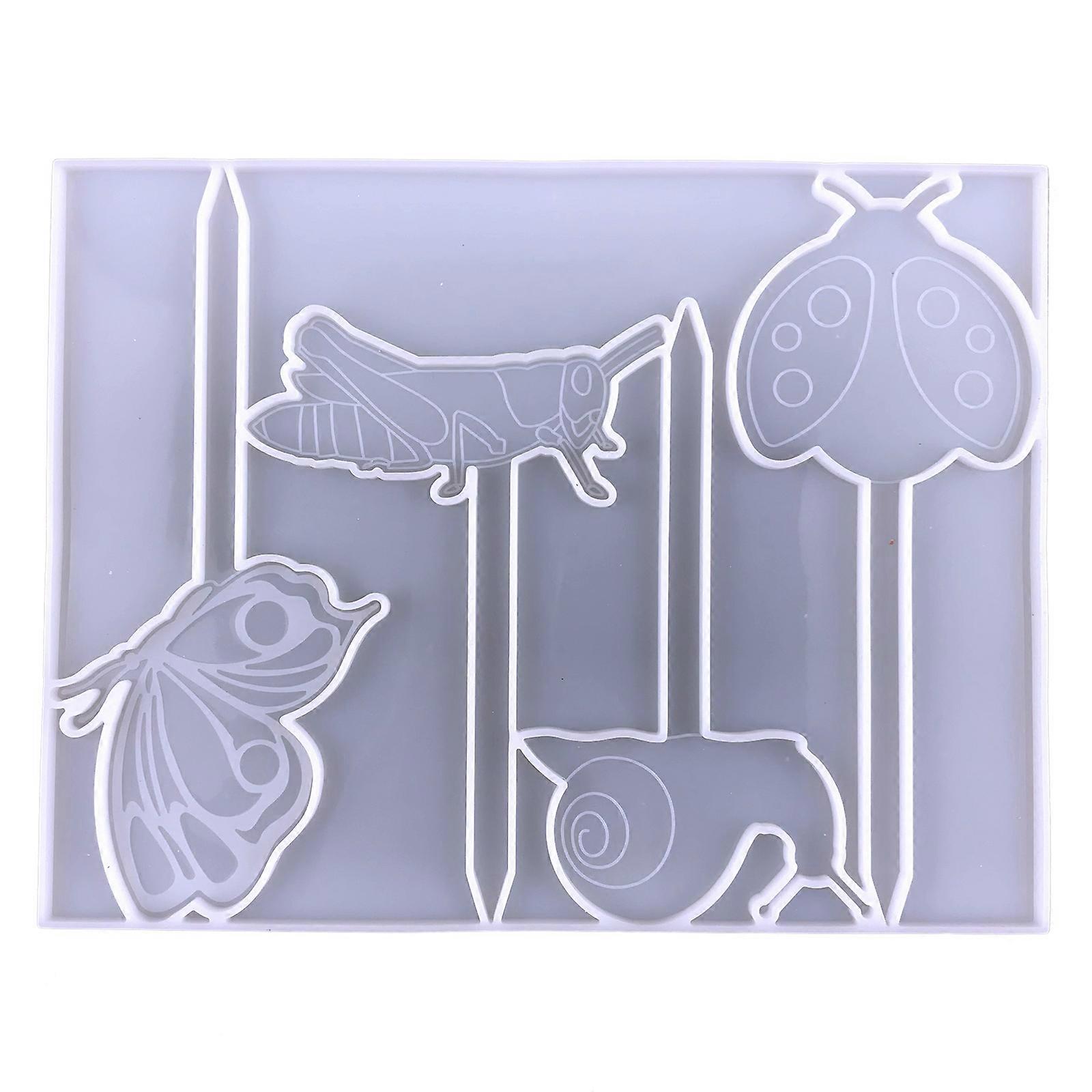 תבניות תג צמחים מסוגים שונים - תבניות תווית צמחים חמודות לצמחים בעציצים תבניות סיליקון עמידות המתאימות ללבן מקורה