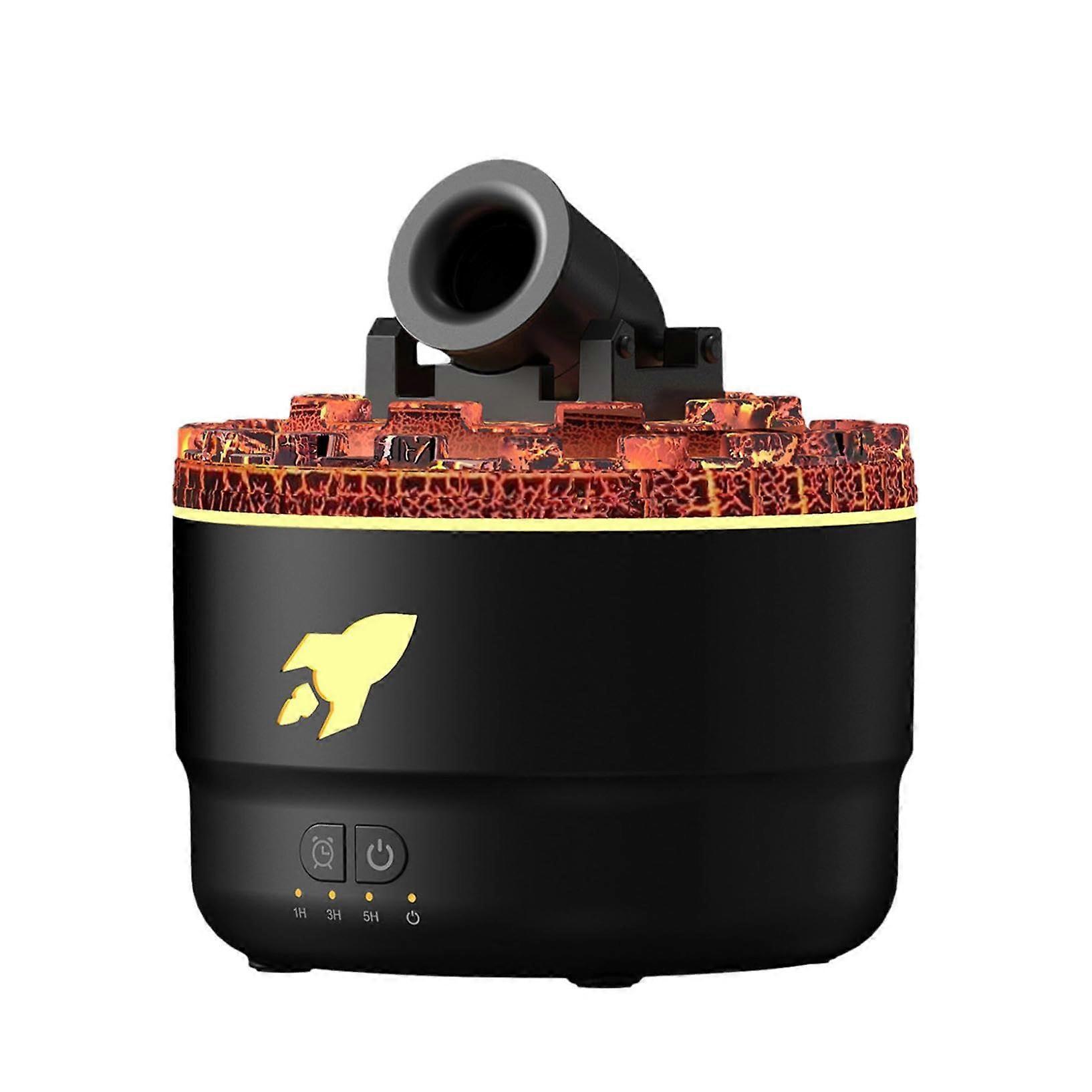 Aroma Diffuser Humidifier for Bedroom Colorful Flame Design Ultrasonic Essential Oil Diffuser Black Auto Shut-Off