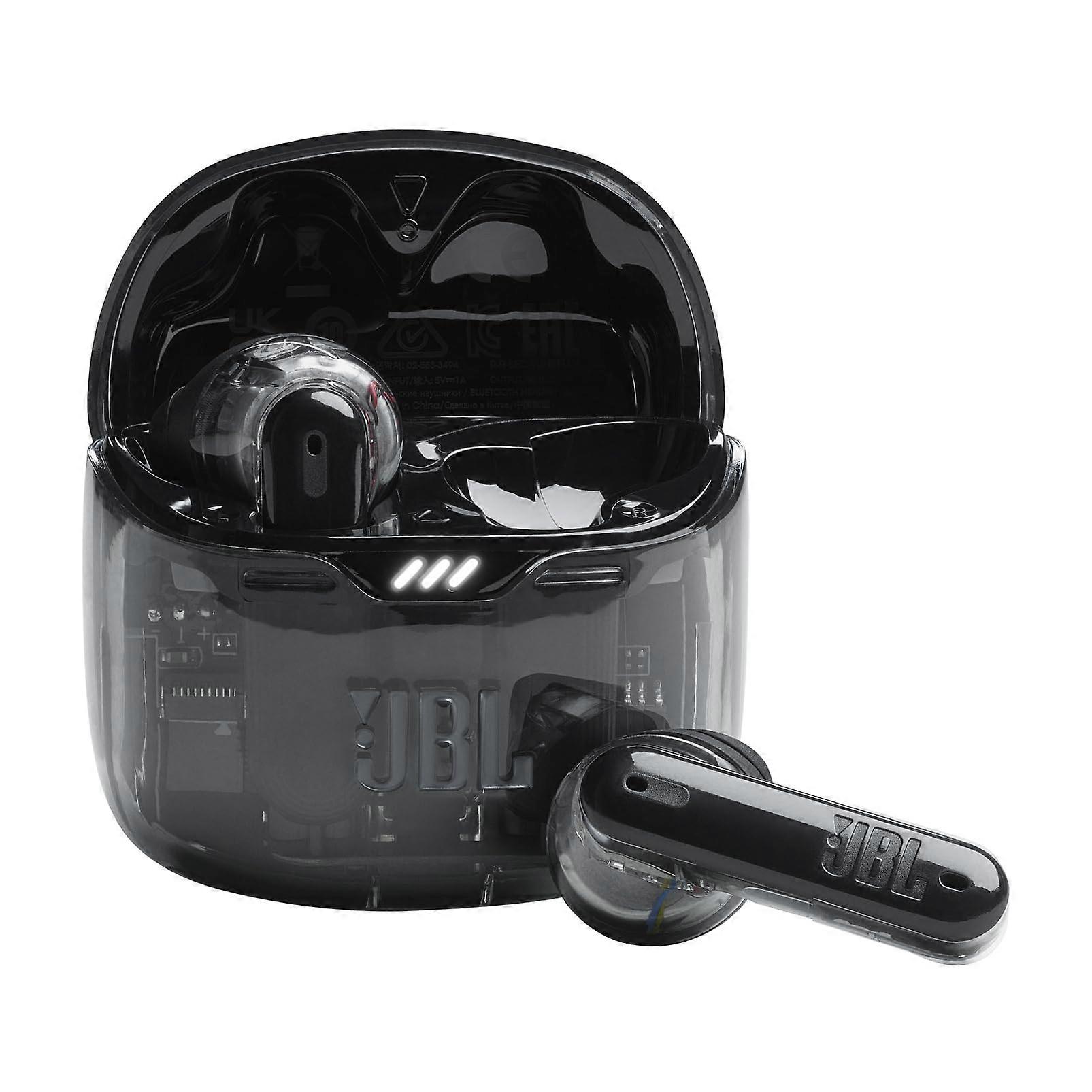 Tune Flex True Wireless Earbuds with Active Noise Cancelling, Ghost Edition Black, In-Ear Design, Bluetooth Compatibility