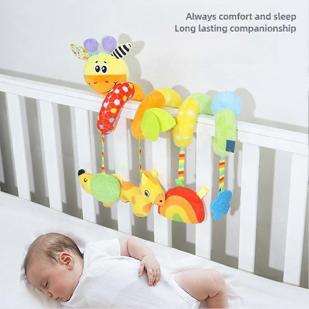 Plush Spiraled Wrap Crib Toy For Baby Hanging Infant Interactive