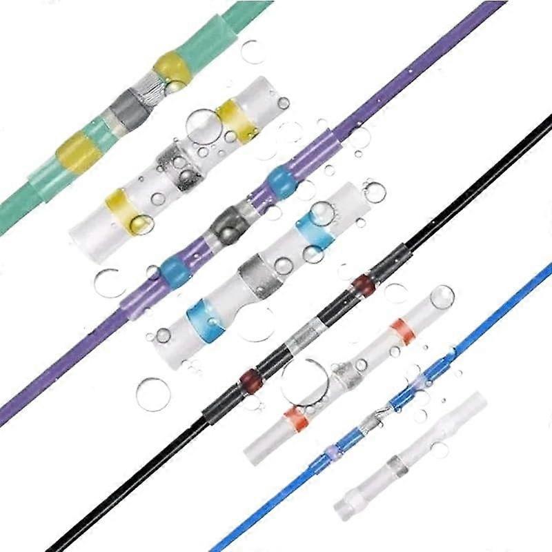 Welding Heat Shrinkable Wire Connector Terminal Kit 100PCS Green Marine Insulation IP67 Soldering Wire Sleeves